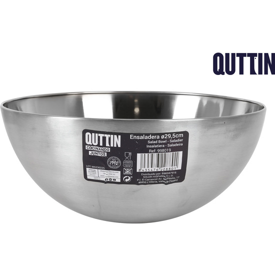 SALAD BOWL APERITIF INOX MATT 29CM image 0