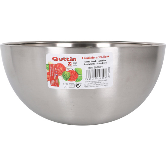 SALAD BOWL APERITIF INOX MATT 29CM image 1