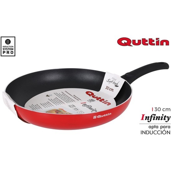 30CM RED SAUCE PAN SOFT TOUCH INFINITY QUTTIN image 0