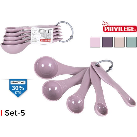 SET-5 SPOONS MEASURING PLAST. PRIVILEGE image 0