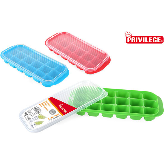ICE TRAY W/18 ICE CUBES W/LID PRIVILEGE image 0
