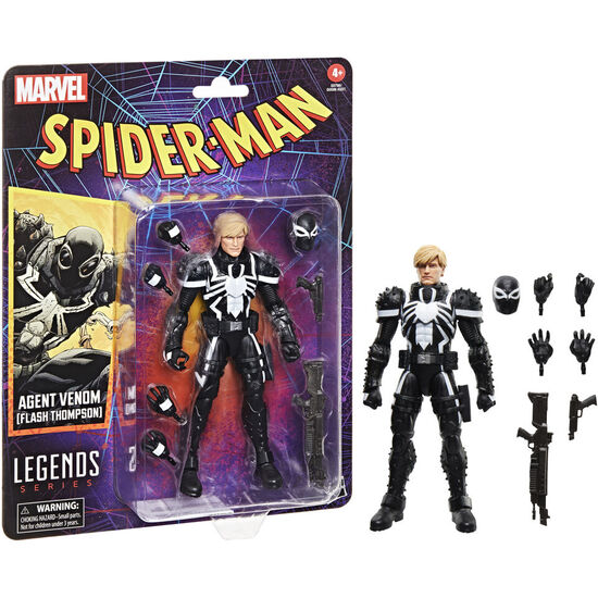 FIGURA AGENT VENOM FLASH THOMPSON SPIDER-MAN MARVEL 15CM image 0