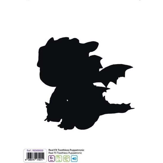 FIGURA DRAGON INTERACTIVO TOOTHLESS PUPPETRONIC CON 75 SONIDOS Y REACCIONES. 32,5X27,5X32,5 CM image 0