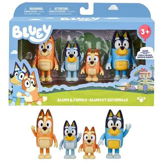 FIGURA BLUEY PACK DE 4 FIGURAS CON DIFERENTEES TEMAS. 6 CM - MODELOS SURTIDOS image 0