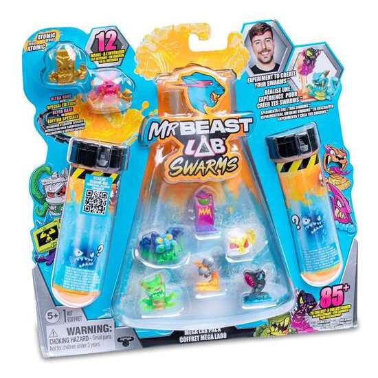 FIGURAS MRBEAST SWARMS MEGA LAB.AGREGA AGUA AL TUBO DE ENSAYO, AGÍTALO Y REVELA DOCE PERSONAJES COLECCIONABLES. - MODELOS SURTIDOS image 2