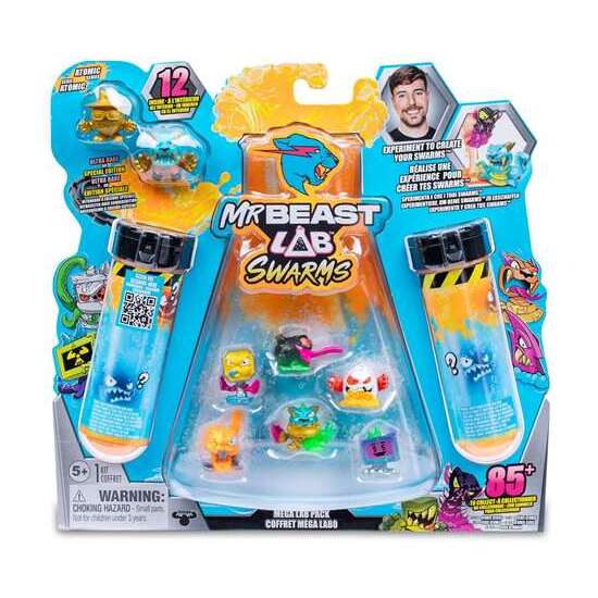 FIGURAS MRBEAST SWARMS MEGA LAB.AGREGA AGUA AL TUBO DE ENSAYO, AGÍTALO Y REVELA DOCE PERSONAJES COLECCIONABLES. - MODELOS SURTIDOS image 3