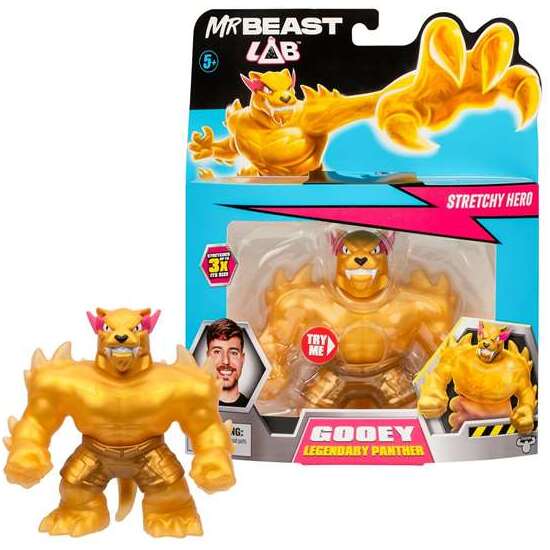 FIGURA ESTIRABLE MR BEAST STRETCHY HERO S2 . TE PERMITE PRESIONAR Y EXPANDIR LA PANTERA HASTA TRES VECES SU TAMAÑO ORIGINAL - MODELOS SURTIDOS image 0