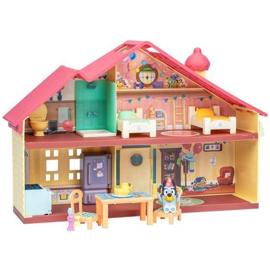 CASA CELEBRACION DE BLUEY.INCLUYE ONCE PIEZAS, UNA FIGURA DE BLUEY FESTIVO Y PEGATINAS PARA DECORAR LA CASA. image 1