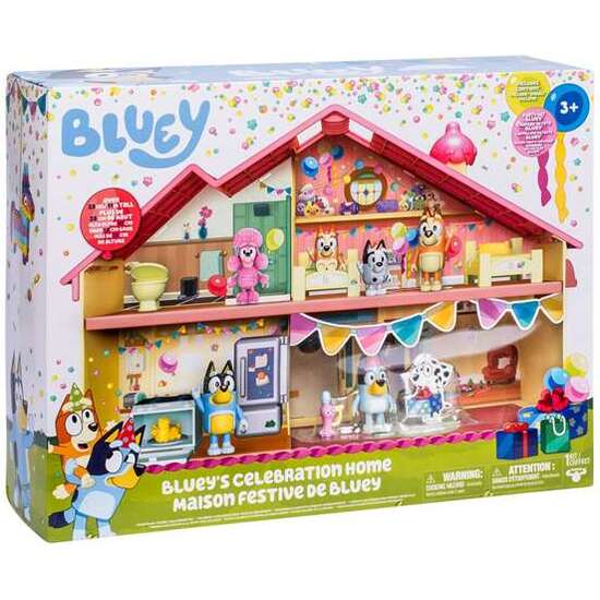 CASA CELEBRACION DE BLUEY.INCLUYE ONCE PIEZAS, UNA FIGURA DE BLUEY FESTIVO Y PEGATINAS PARA DECORAR LA CASA. image 5