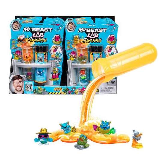 TUBO DE ENSAYO MRBEAST SWARMS PACK DE 5 FIGURAS.¡CREA TUS PROPIOS ENJAMBRES! AGREGA AGUA AL TUBO. image 1