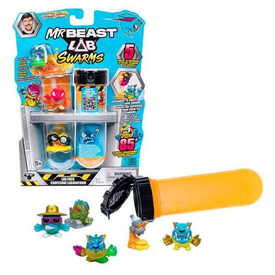 TUBO DE ENSAYO MRBEAST SWARMS PACK DE 5 FIGURAS.¡CREA TUS PROPIOS ENJAMBRES! AGREGA AGUA AL TUBO. image 4