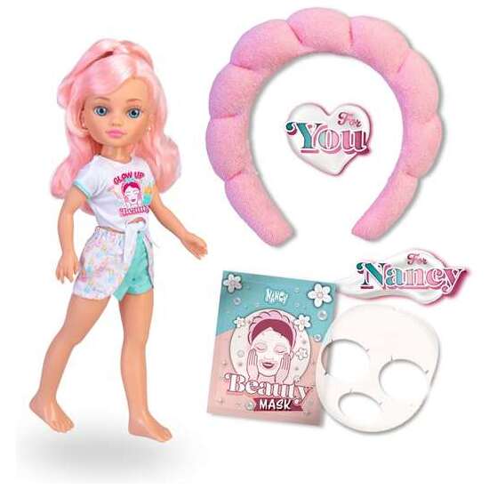 MUÑECA NANCY GLOW UP BEAUTY PACK 42 CM. VISTE UN OUTFIT SÚPER CÓMODO IDEAL PARA SU RITUAL DE CUIDADO. image 1
