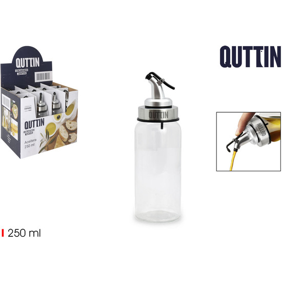 # PRB -48- ACEITERA VIDRIO 250ML C/TAPON QUTT image 0