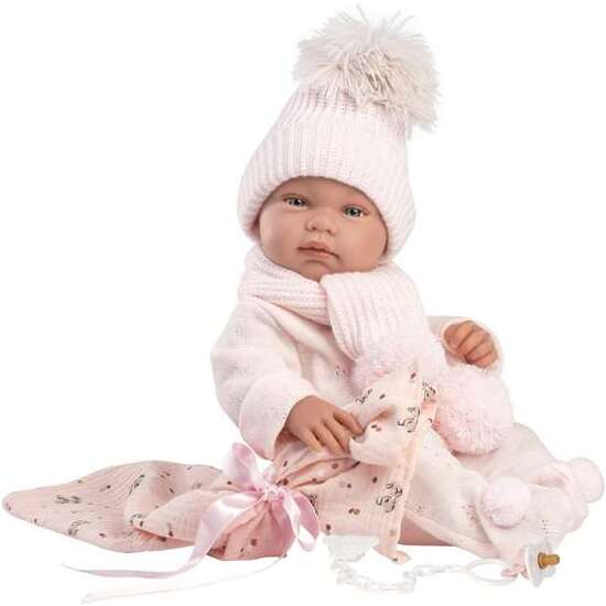 MUÑECA TINA 43 CM TOQUILLA BAMBI ROSA SIN MECANISMO 43CM image 0