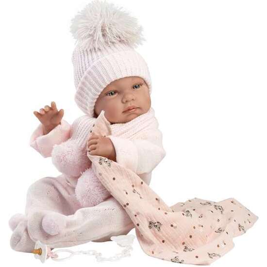MUÑECA TINA 43 CM TOQUILLA BAMBI ROSA SIN MECANISMO 43CM image 1