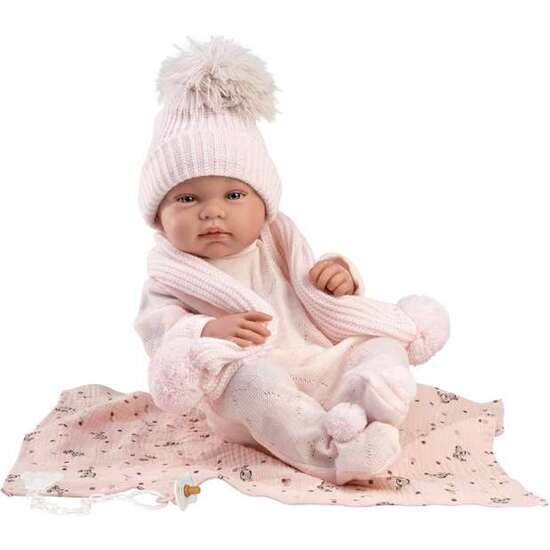 MUÑECA TINA 43 CM TOQUILLA BAMBI ROSA SIN MECANISMO 43CM image 2