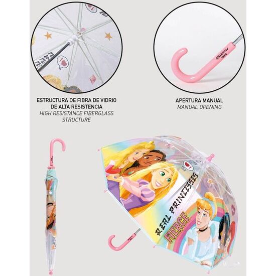PARAGUAS MANUAL BURBUJA PRINCESAS DISNEY 45CM image 3