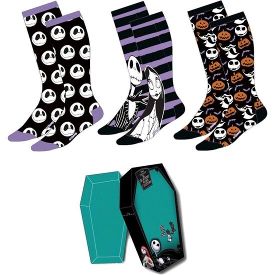 SET 3 CALCETINES PESADILLA ANTES DE NAVIDAD DISNEY ADULTO SURTIDO image 0