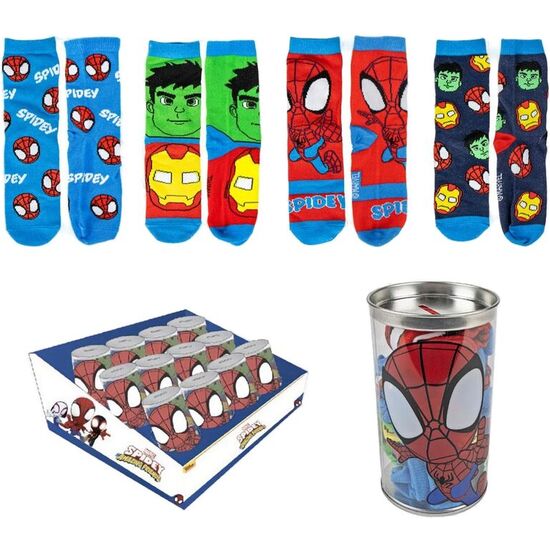 BLISTER 4 CALCETINES SPIDEY MARVEL SURTIDO image 0