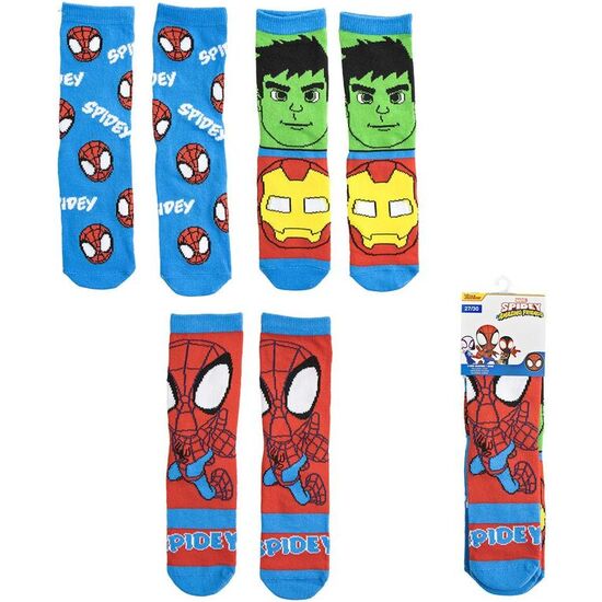 SET 3 CALCETINES SPIDEY MARVEL image 0