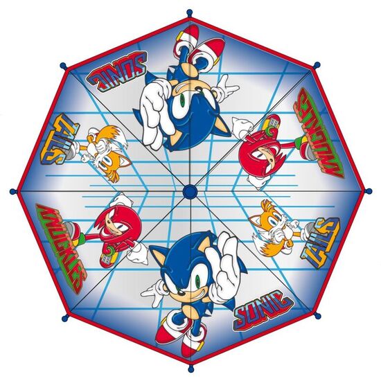 PARAGUAS MANUAL BURBUJA SONIC THE HEDGEHOG image 0