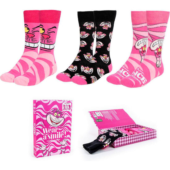SET 3 CALCETINES ALICIA EN EL PAIS DE LAS MARAVILLAS DISNEY ADULTO image 0