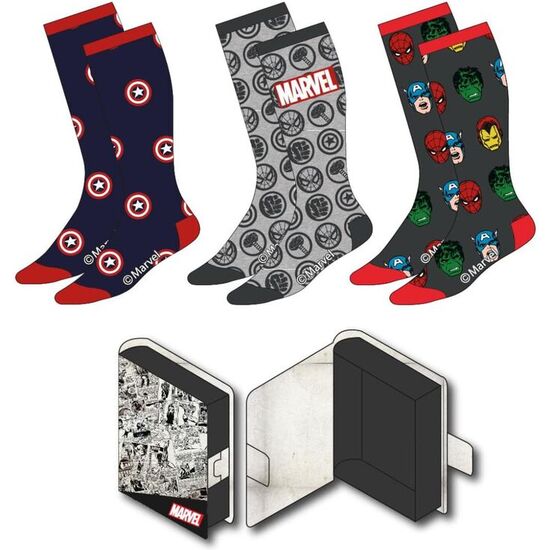 SET 3 CALCETINES VENGADORES AVENGERS MARVEL AUDLTO SURTIDO image 0
