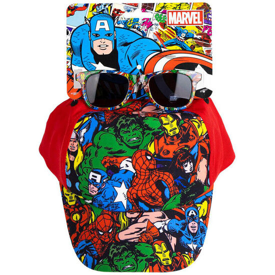 SET GORRA + GAFAS SOL VENGADORES AVENGERS MARVEL image 0