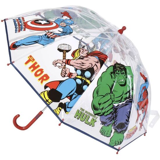 PARAGUAS MANUAL BURBUJA LOS VENGADORES AVENGERS MARVEL 45CM image 0