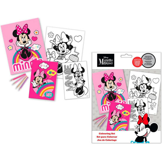 SET COLOREAR +  PEGATINAS MINNIE DISNEY image 0