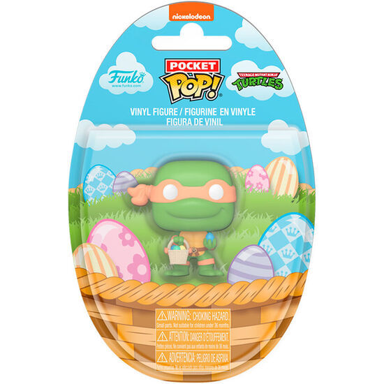 FIGURA POCKET POP TORTUGAS NINJA MICHELANGELO CONEJO DE PASCUA image 0