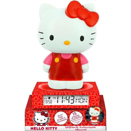 LAMPARA 3D CON DESPERTADOR HELLO KITTY AND FRIENDS image 0