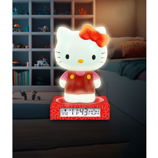 LAMPARA 3D CON DESPERTADOR HELLO KITTY AND FRIENDS image 2
