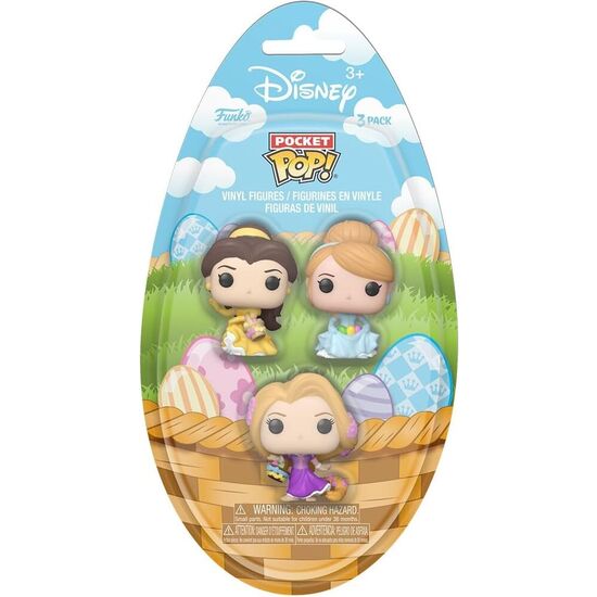 BLISTER 3 FIGURAS POCKET POP DISNEY PRINCESAS PASCUA image 1