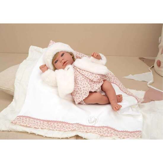 MUÑECA ELEGANCE 40 CM ANDIE ROSA C/MANTA (MUÑECO DE PESO) image 0