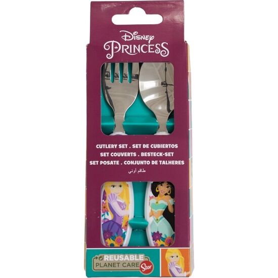 SET 2 CUBIERTOS METALICOS PRINCESAS DISNEY image 0