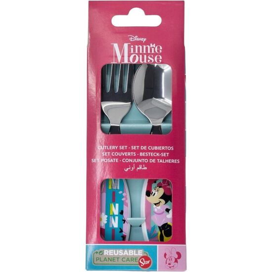 SET 2 CUBIERTOS METALICOS MINNIE DISNEY image 0