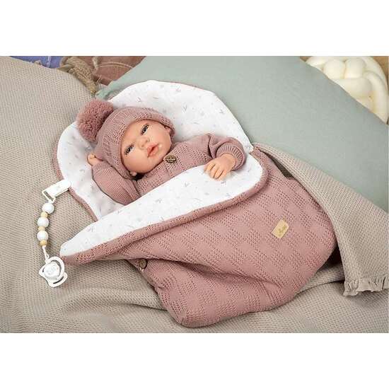 MUÑECA REBORN ARIAS 40 CM ELBA ROSA C/SACO DORMIR image 0