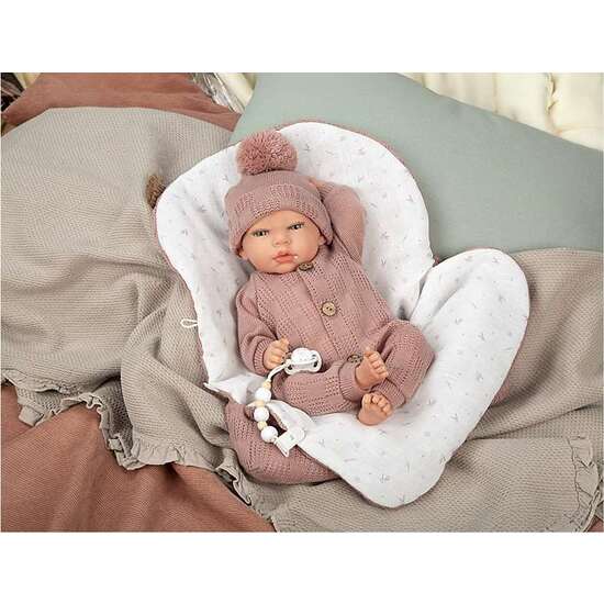 MUÑECA REBORN ARIAS 40 CM ELBA ROSA C/SACO DORMIR image 1