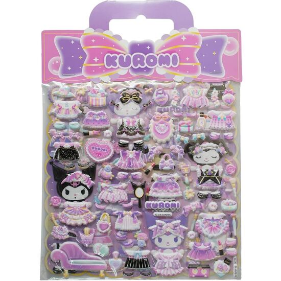 PEGATINAS RELIEVE KUROMI HELLO KITTY SURTIDO image 0