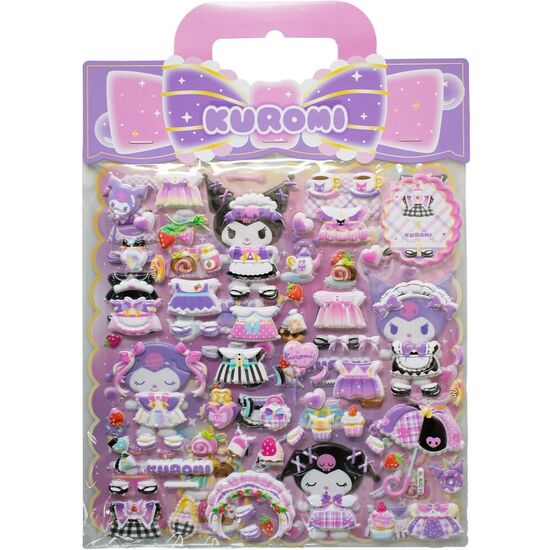 PEGATINAS RELIEVE KUROMI HELLO KITTY SURTIDO image 1