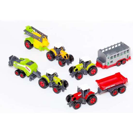 TRACTOR GRANJA CON REMOLQUE. ESCALA 1:50 - MODELOS SURTIDOS image 0