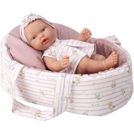 MUÑECA ELEGANCE 26 CM PILLINES ROSA C/CAPAZO C/BOLSA (CUERPO VINYL) image 0