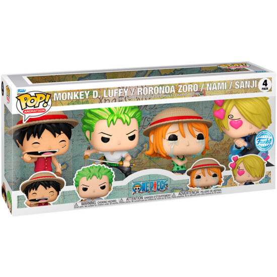 BLISTER 4 FIGURAS POP ONE PIECE EXCLUSIVE image 1