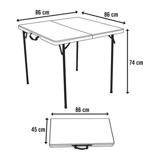 MESA CUADRADA PLEGABLE POR LA MITAD BLANCA LIFETIME80273-LIFETIME MESA CUADRADA PLEG. MITAD BLANCA 86X86X74CM - MODELOS SURTIDOS image 3