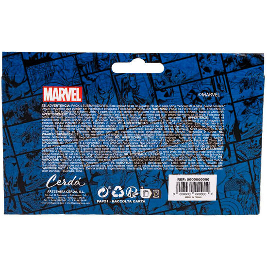 BLISTER 4 SUBRAYADORES LOS VENGADORES AVENGERS MARVEL image 1