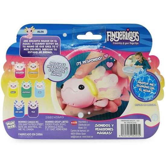 FIGURA PEZ FINGERLINGS AXOLOTL NADADOR MÁS DE 50 SONIDOS Y REACCIONES MÁGICAS. EN EL AGUA SE ILUMINA Y NADA image 4