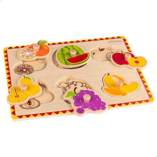 PUZZLE ENCAJABLES DE MADERA, FRUTAS Y VEHICULOS 7 PIEZAS 29X22 CM. - MODELOS SURTIDOS image 2