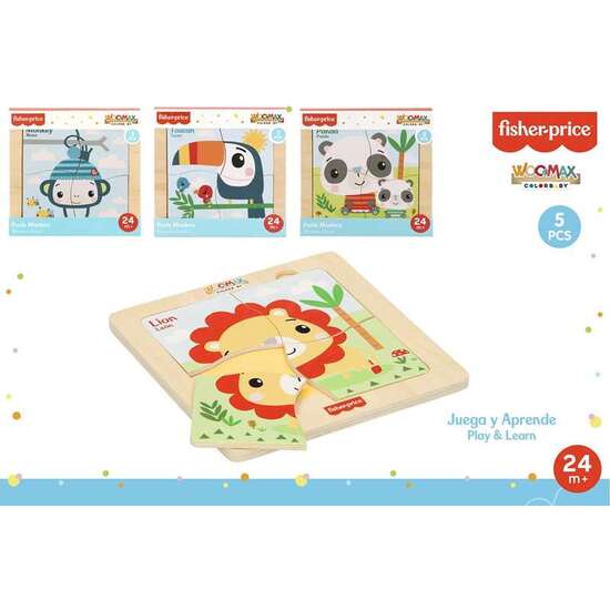 FISHER PRICE-PUZZLE ANIMALES MADERA +24M 4/S image 0