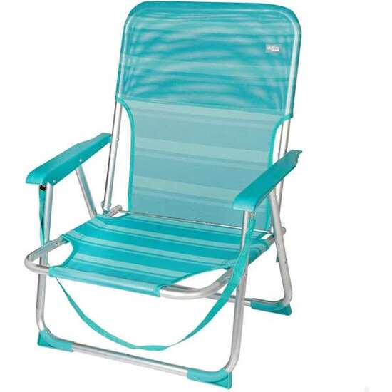 SILLA PLAYA PLEGABLE ALUMINIO FIJA MEDITERRAN 55X35X72 CM image 0
